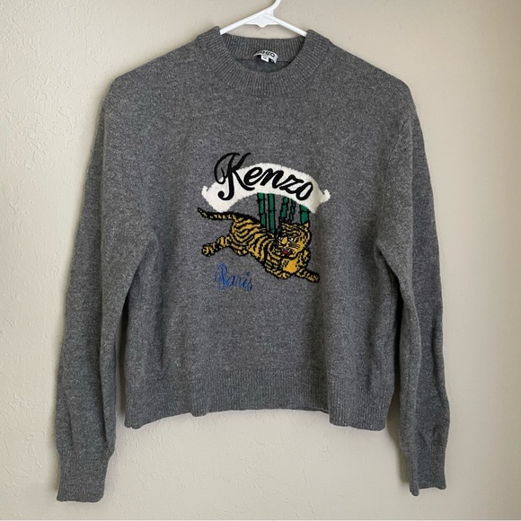 Kenzo Sweaters - Kenzo Jumping Tiger Sweater in Gray